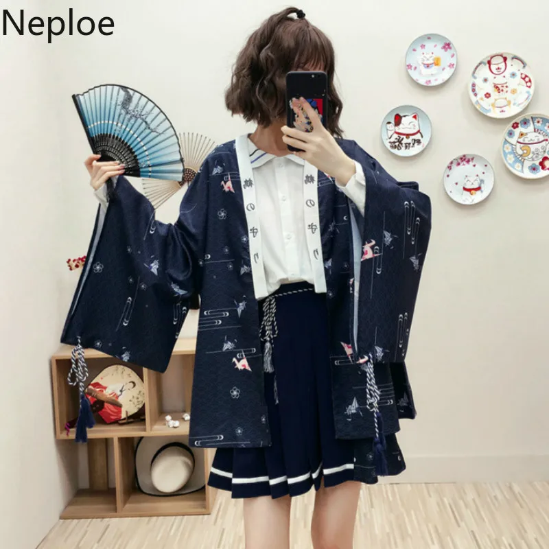 Neploe Long Sleeve Women Kimono Cardigan Embroidery Print Tassel Fashion Blouses Shirts Japanese Kawaii Long Shirt Tops 38984
Neploe Long Sleeve Women Kimono Cardigan Embroidery Print Tassel Fashion Blouses Shirts Japanese Kawaii Long Shirt Tops 38984