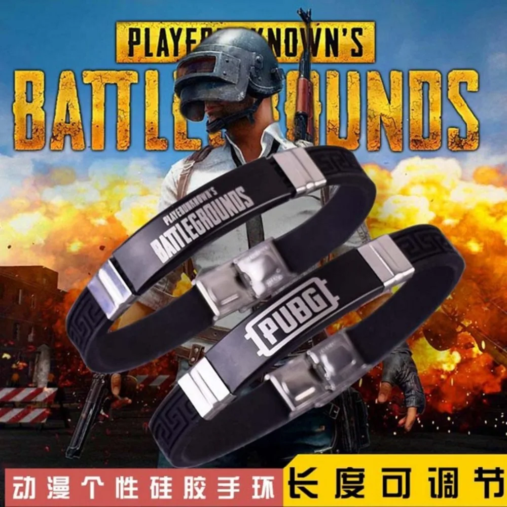 Playerunknown's Battlegrounds cosplay silicone bracelet pubg ARMA game alloy Pendant Jewelry Men Kids Adult Gifts Jewelry 2018
Playerunknown's Battlegrounds cosplay silicone bracelet pubg ARMA game alloy Pendant Jewelry Men Kids Adult Gifts Jewelry 2018