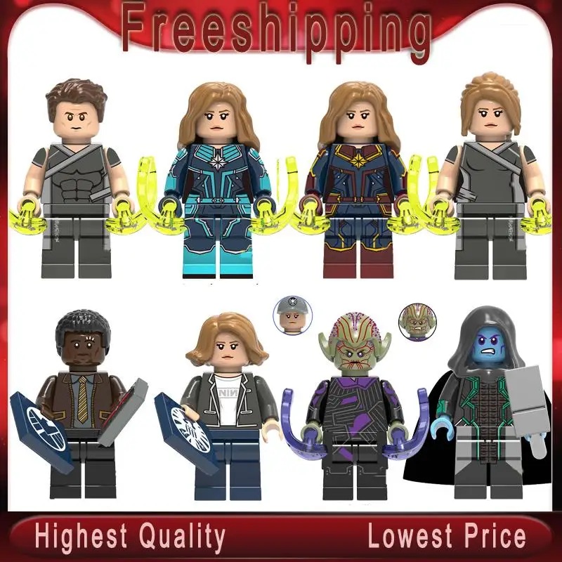 Captain Marvel Super Heroes Building Blocks Carol Danvers Accuser Ronan Nick Fury Skrull Mar-vell Toys figures X0226
Captain Marvel Super Heroes Building Blocks Carol Danvers Accuser Ronan Nick Fury Skrull Mar-vell Toys figures X0226
