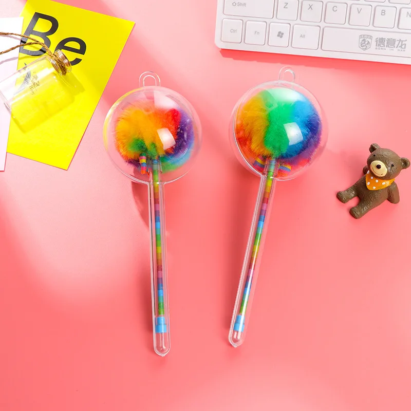 100 PCS 0.5mm Plastic Gel Pen Colorful Rainbow Plush Pen Fountain Signing Black Ink Color Pen Office School Supplies
100 PCS 0.5mm Plastic Gel Pen Colorful Rainbow Plush Pen Fountain Signing Black Ink Color Pen Office School Supplies