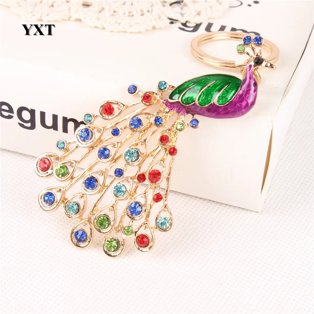Peacock Peafowl Splendid Tail Cute Multi-color Crystal Charm Purse Bag Car Key Keyring Keychain Party Wedding Creative Gift
Peacock Peafowl Splendid Tail Cute Multi-color Crystal Charm Purse Bag Car Key Keyring Keychain Party Wedding Creative Gift
