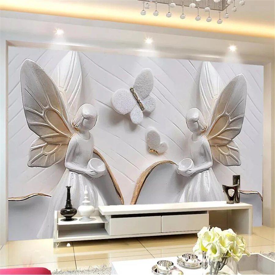 Beibehang Custom wallpaper 3D photo mural beauty angel relief background wall background relief decorative painting 3D wallpaper
Beibehang Custom wallpaper 3D photo mural beauty angel relief background wall background relief decorative painting 3D wallpaper