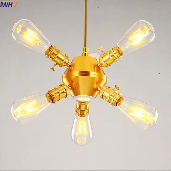 IWHD American Vintage Pendant Lamps Dinning Room Golden Style Loft Industrial Lighting Fixtures Hanging Lights Lamp LED Edison
IWHD American Vintage Pendant Lamps Dinning Room Golden Style Loft Industrial Lighting Fixtures Hanging Lights Lamp LED Edison