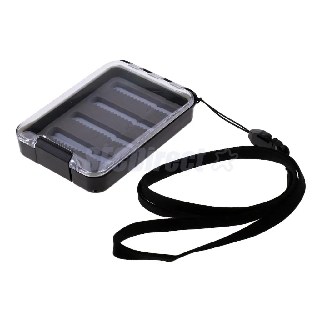 ABS Plastic Waterproof Fly Box Durable Fly Fishing Foam Insert Case Fishing Clear Lid Case Fishing Tackle Storage Case Holder
