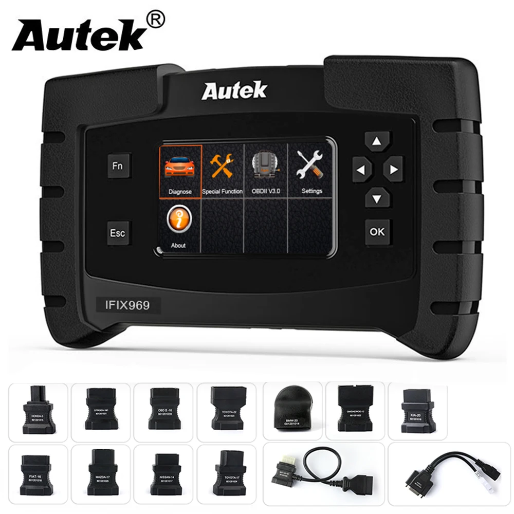 Autek IFIX969 Full System OBDII Professional Automotive scanner Airbag ABS SRS SAS EPB Oil Reset TPMS OBD 2 OBD2 Diagnostic Tool
Autek IFIX969 Full System OBDII Professional Automotive scanner Airbag ABS SRS SAS EPB Oil Reset TPMS OBD 2 OBD2 Diagnostic Tool