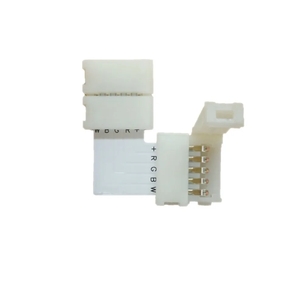 100pcs/lot 12mm width L 5 pins Connector for 5050 RGBW LED strip