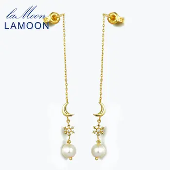LAMOON Drop Earring For Women Luxury 100% Natural Freshwater Pearl Moon & Snowflakes 925 Sterling Silver Fine Jewelry LMEI064
LAMOON Drop Earring For Women Luxury 100% Natural Freshwater Pearl Moon & Snowflakes 925 Sterling Silver Fine Jewelry LMEI064