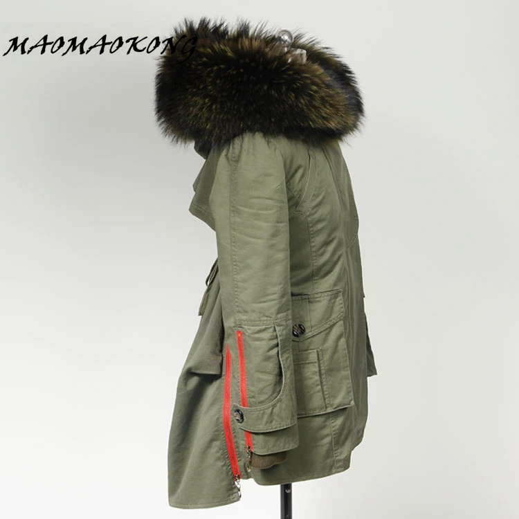 2017 New Autumn Winter Coats Women Jackets Long Real Large Raccoon Fur Collar Thick Fur Liner Ladies Outwear Army Green Black
2017 New Autumn Winter Coats Women Jackets Long Real Large Raccoon Fur Collar Thick Fur Liner Ladies Outwear Army Green Black