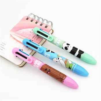 Cartoon bear ballpoint pen cute panda color pens 6 In1 Creative School Office Supplies
Cartoon bear ballpoint pen cute panda color pens 6 In1 Creative School Office Supplies