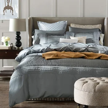 Luxury Silver Grey Bedding sets Designer Silk sheets bedspreads Queen size quilt duvet cover Cotton bed linen full King double
Luxury Silver Grey Bedding sets Designer Silk sheets bedspreads Queen size quilt duvet cover Cotton bed linen full King double