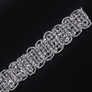 11mm Braided Gimp Silver Lace Trim Metallic Embellishment Applique Decorated Sewing Supplies for Garment Cloth 30yard/ T1303
11mm Braided Gimp Silver Lace Trim Metallic Embellishment Applique Decorated Sewing Supplies for Garment Cloth 30yard/ T1303