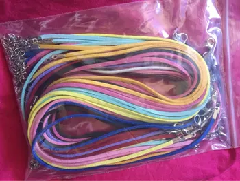 Suede cord 27mm 30pcs/lot Mix colour Korean Velvet Cord Necklace Rope:45cm+Chain: 5cm with Lobster Clasp DIY Jewelry Accessories
Suede cord 27mm 30pcs/lot Mix colour Korean Velvet Cord Necklace Rope:45cm+Chain: 5cm with Lobster Clasp DIY Jewelry Accessories
