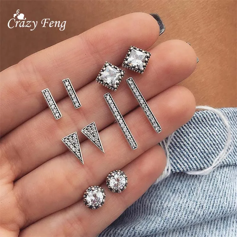 Fashion 5pcs/set Bohemian Stud Earrings for Women 2018 Geometric Triangle Round Ear Piercing Silver Color Earrings Body Jewelry
Fashion 5pcs/set Bohemian Stud Earrings for Women 2018 Geometric Triangle Round Ear Piercing Silver Color Earrings Body Jewelry