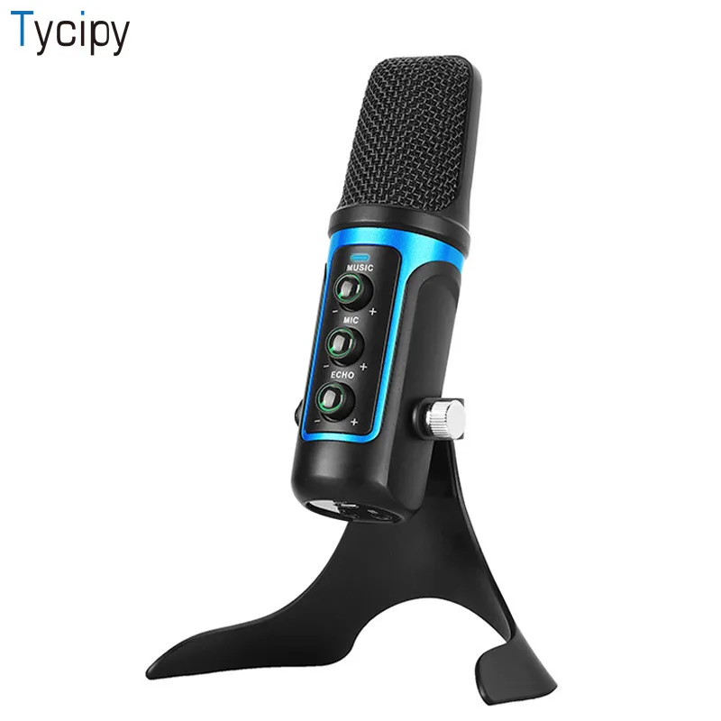Tycipy Studio Vertical Condenser Microphone with Real-time Mic 3.5mm USB diaphragm microphone for broadcasting Live Stream
Tycipy Studio Vertical Condenser Microphone with Real-time Mic 3.5mm USB diaphragm microphone for broadcasting Live Stream