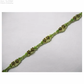 Free Shipping 1Yard x New Handmade Olive Green Sequined Beaded Flower Lace Applique Trim Dancing Dress Costume Decorating PBT28C
Free Shipping 1Yard x New Handmade Olive Green Sequined Beaded Flower Lace Applique Trim Dancing Dress Costume Decorating PBT28C