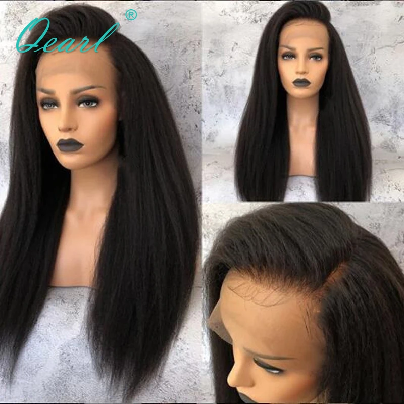 Kinky Straight Half Lace 13x6 Lace Front Wig Human Hair Wigs with Baby Hairs Side Part Brazilian Remy Hair 150% 250% Qearl
Kinky Straight Half Lace 13x6 Lace Front Wig Human Hair Wigs with Baby Hairs Side Part Brazilian Remy Hair 150% 250% Qearl
