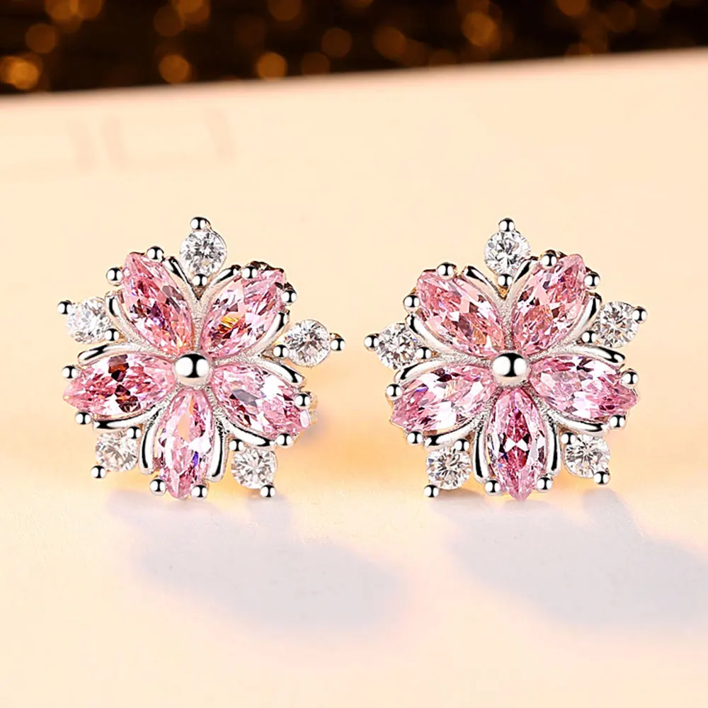 MiMeng Fashion AAA+ Pink CZ Sakura Stud Earrings for Women in Rhodium Plated 2019 New
MiMeng Fashion AAA+ Pink CZ Sakura Stud Earrings for Women in Rhodium Plated 2019 New