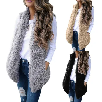 2018 New Fashion Faux Fur Autumn Winter Women Sleeveless Casual Vest coats Open Stitch Outwear Cardigan Jackets Female Warm Tops
2018 New Fashion Faux Fur Autumn Winter Women Sleeveless Casual Vest coats Open Stitch Outwear Cardigan Jackets Female Warm Tops