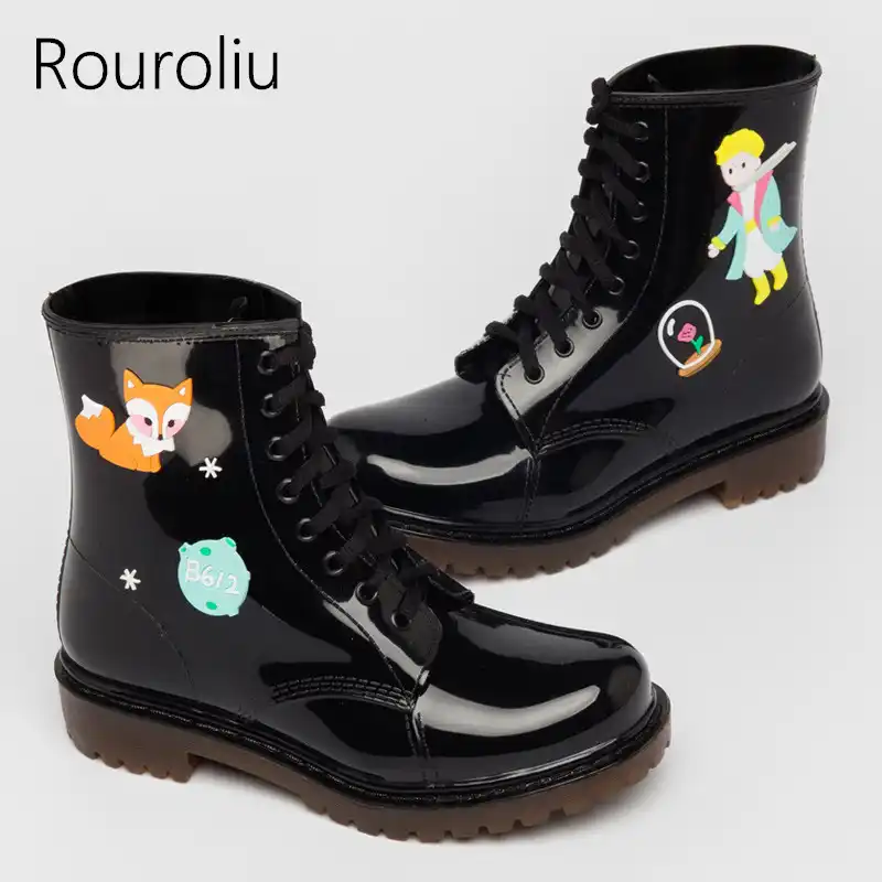 cute ankle rain boots