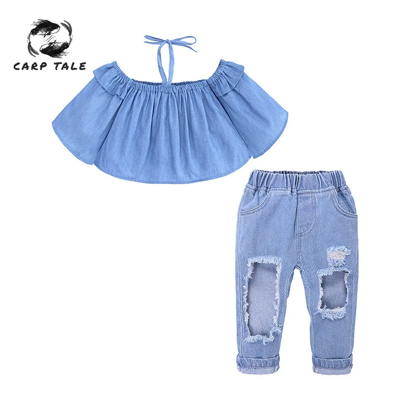 2019 Summer toddler baby girl clothes denim suit shoulder shirt trousers flower fashion casual cotton girl clothing girls suit
2019 Summer toddler baby girl clothes denim suit shoulder shirt trousers flower fashion casual cotton girl clothing girls suit