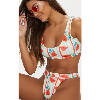 Sexy Brazilian Push Up Bikini Set Watermelon Print Swimwear Women Two Piece Swimsuit High Cut Bathing Suit Beach Wear Biquini
Sexy Brazilian Push Up Bikini Set Watermelon Print Swimwear Women Two Piece Swimsuit High Cut Bathing Suit Beach Wear Biquini