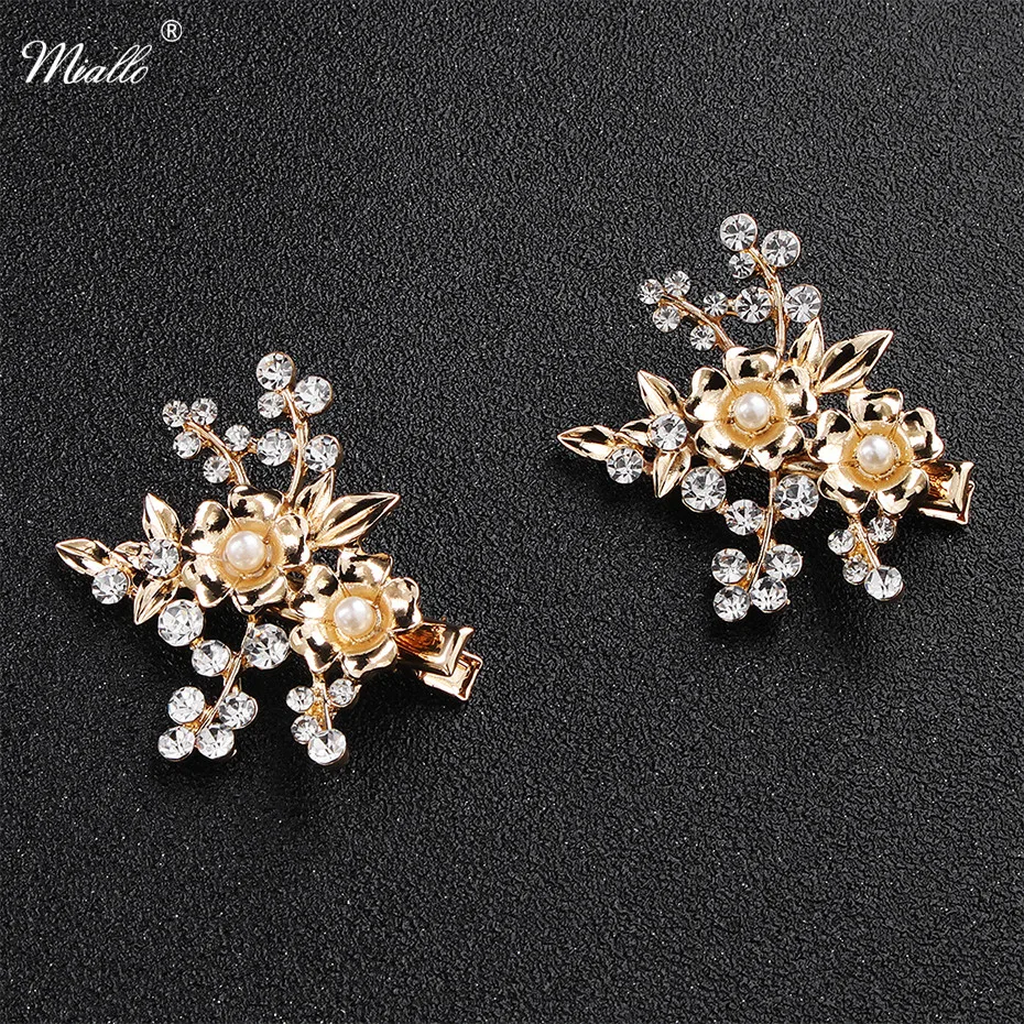 Miallo 2pcs/lot Gold Color Hair Clips Austrian Crystal Barrettes Women Hair Accessories Jewelry Headwear Hairpieces Hairdress
Miallo 2pcs/lot Gold Color Hair Clips Austrian Crystal Barrettes Women Hair Accessories Jewelry Headwear Hairpieces Hairdress