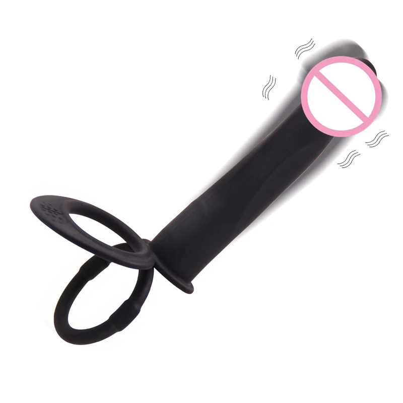 Couple Resonance Vibrator Imitation Penis Dildo Ring Male Wearing Delay Lasting Cock Ring Vibrator Penis Rings Vibrating Toys O3
