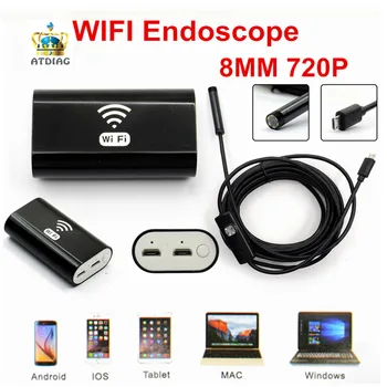New 8mm Wireless Wifi Endoscope Camera Android 720P Iphone Borescope Camera Endoscopio Hard Tube and Software APP
New 8mm Wireless Wifi Endoscope Camera Android 720P Iphone Borescope Camera Endoscopio Hard Tube and Software APP