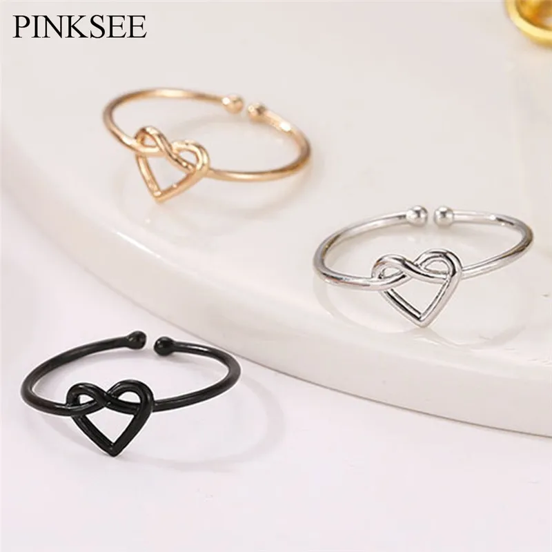 PINKSEE Trendy Love Heart Shaped Finger Adjustable Ring For Women Gold/Silver/Black Color Fashion Jewelry
PINKSEE Trendy Love Heart Shaped Finger Adjustable Ring For Women Gold/Silver/Black Color Fashion Jewelry