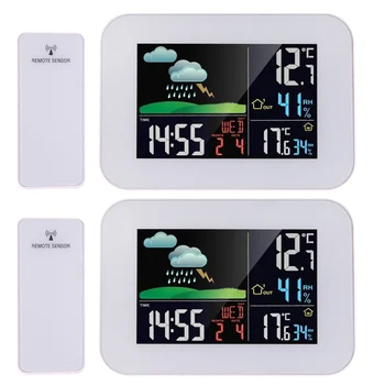 LCD Big Color Display Wireless Thermometer Hygrometer Weather Station Forecast Temperature Humidity Tester Clock Alarm Snooze
LCD Big Color Display Wireless Thermometer Hygrometer Weather Station Forecast Temperature Humidity Tester Clock Alarm Snooze