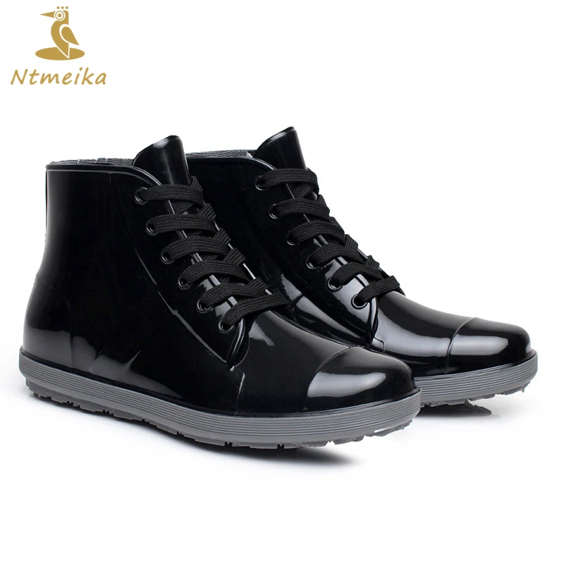2018 New Arrival Mens Rubber Rain Boots PVC Waterproof Lace Up Rainboots Men Platform Shoes Plus Size Outdoor Water Shoes
2018 New Arrival Mens Rubber Rain Boots PVC Waterproof Lace Up Rainboots Men Platform Shoes Plus Size Outdoor Water Shoes