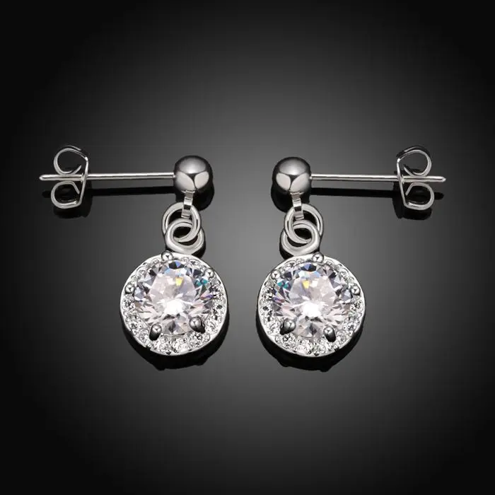 Wholesale High Quality Jewelry 925 jewelry silver plated Inlaid White Stone Earrings for Women best gift SMTE452
Wholesale High Quality Jewelry 925 jewelry silver plated Inlaid White Stone Earrings for Women best gift SMTE452