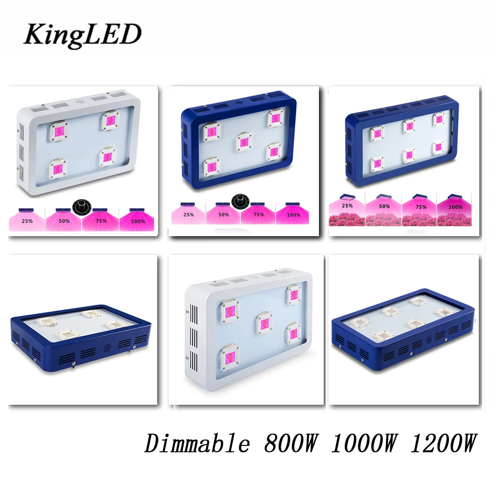 White&Bule Dimmable 800W/1000W/1200W LED Grow Light Full Spectrum grow lights led For Plants Growing And Flowering High Yield
White&Bule Dimmable 800W/1000W/1200W LED Grow Light Full Spectrum grow lights led For Plants Growing And Flowering High Yield
