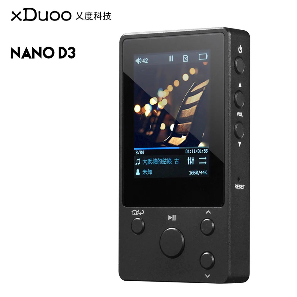 

XDUOO Nano D3 MP3 Player HiFi Music Player with HD IPS Screen CNC Lossless DSD 256 24bit 192KHz Support Micro SD Card