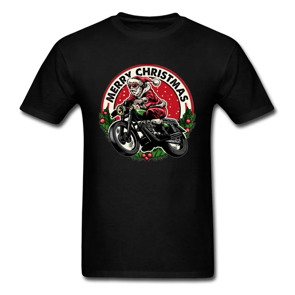 Santa Claus Motorcycle Rider_black