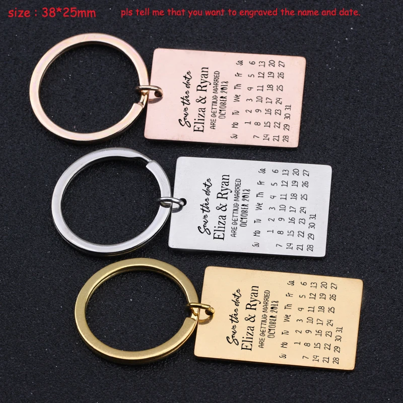 Calendar Keychain Engraved Age Getting Married Personalized Name And Date Couple Wedding Anniversary Gift Charm Key Ring 
Calendar Keychain Engraved Age Getting Married Personalized Name And Date Couple Wedding Anniversary Gift Charm Key Ring