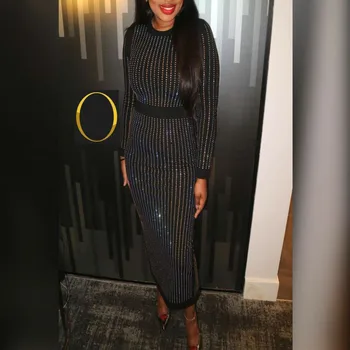 2019 Women's Sexy Strass Diamond Beautifies Bodycon Party Dress Female Spring Longarm Elegant Long Dress Vestidos
2019 Women's Sexy Strass Diamond Beautifies Bodycon Party Dress Female Spring Longarm Elegant Long Dress Vestidos