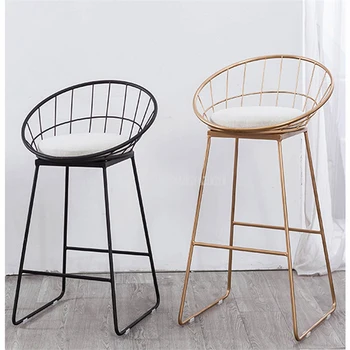 65cm/75cm Seat Height Bar Chair Modern Gold Black Metal Counter Stool Iron Art Soft Cushion European Coffee Shop High Footstool
65cm/75cm Seat Height Bar Chair Modern Gold Black Metal Counter Stool Iron Art Soft Cushion European Coffee Shop High Footstool