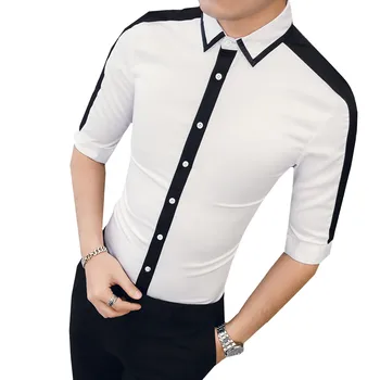 Fashion 2019 Shirt Dress New Streetwear Shirt Men Slim Fit Summer 2019 Half Sleeve Mens Casual Night Club Prom Tuxedo Shirts 
Fashion 2019 Shirt Dress New Streetwear Shirt Men Slim Fit Summer 2019 Half Sleeve Mens Casual Night Club Prom Tuxedo Shirts