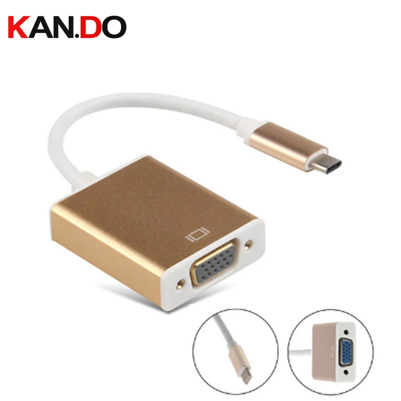 USB3.1 Type C to VGA Adapter Cable USB-C Male To VGA Female Video Transfer Converter 1080P for Macbook Chromebook Pixel
USB3.1 Type C to VGA Adapter Cable USB-C Male To VGA Female Video Transfer Converter 1080P for Macbook Chromebook Pixel
