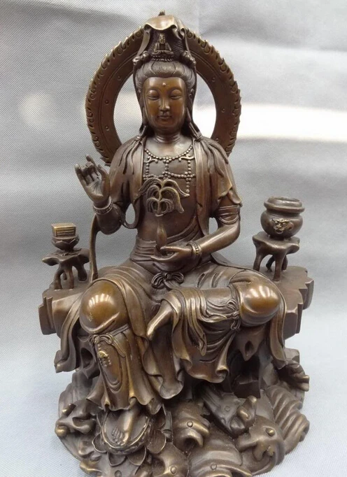 shitou 002268 17" Chinese Pure Bronze Pray Lotus GuanYin Kwan-Yin Pot Bodhisattva Statue Set
shitou 002268 17" Chinese Pure Bronze Pray Lotus GuanYin Kwan-Yin Pot Bodhisattva Statue Set