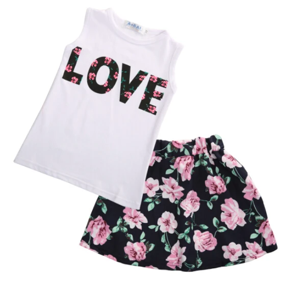 2016 2PCS Kids Baby Girls Toddler T-shirt Tank Tops and Skirt Dress Set Outfits Clothes
2016 2PCS Kids Baby Girls Toddler T-shirt Tank Tops and Skirt Dress Set Outfits Clothes