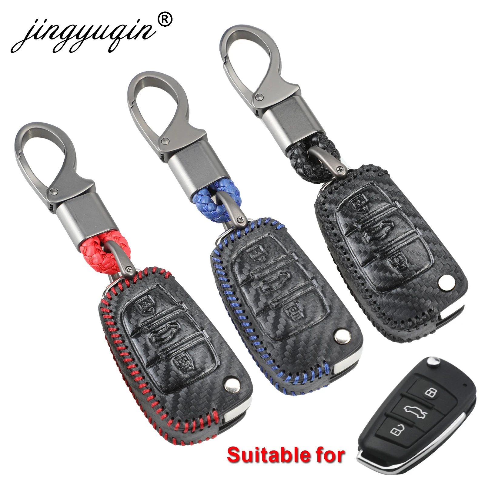 jingyuqin Carbon Car Styling Soft Leather Auto Key Protection Cover Case For Audi C6 A7 A8 R8 A1 A3 A4 A5 Q7 A6 C5 Shell Holder
jingyuqin Carbon Car Styling Soft Leather Auto Key Protection Cover Case For Audi C6 A7 A8 R8 A1 A3 A4 A5 Q7 A6 C5 Shell Holder