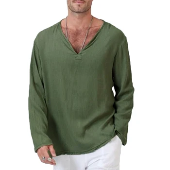 YJSFG HOUSE New Men T-shirts Long Sleeve Summer T-Shirt Cotton Hippie Shirt V-Neck Beach Top Plus Size Casual Male Tees
YJSFG HOUSE New Men T-shirts Long Sleeve Summer T-Shirt Cotton Hippie Shirt V-Neck Beach Top Plus Size Casual Male Tees