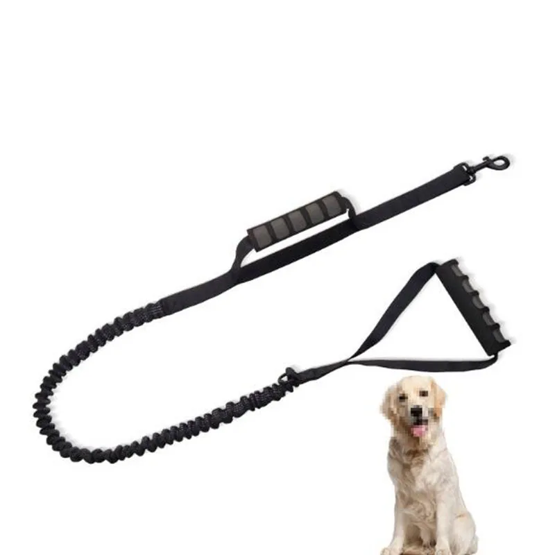 Светоотражающие эластичный Gungee собаки поводок двойная ручка Pet Прогулки