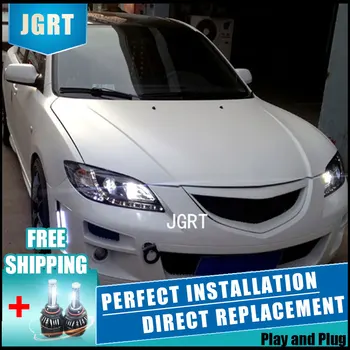 Car Styling Headlight assembly 2006-2012 for Mazda 3 DoubleU Angel Eye LED DRL Lens Double Beam H7 hid kit with 2pcs.
Car Styling Headlight assembly 2006-2012 for Mazda 3 DoubleU Angel Eye LED DRL Lens Double Beam H7 hid kit with 2pcs.