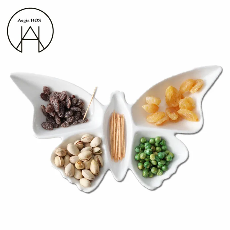 High quality pure white plate creative shaped butterfly dish ceramic snack dish hotel tableware divided plate fruit plate
High quality pure white plate creative shaped butterfly dish ceramic snack dish hotel tableware divided plate fruit plate
