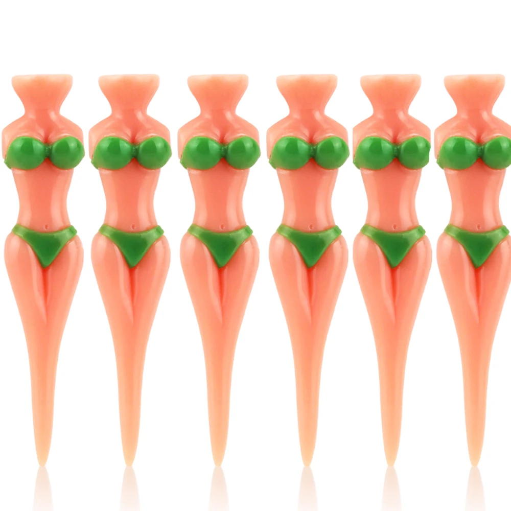 Golf Tees GOlf Style 6pcs/pack size 75mm(2.95inch) Sexy Bikini Lady Gift Newest Design Plastic Golf Tees Golf Accessories
Golf Tees GOlf Style 6pcs/pack size 75mm(2.95inch) Sexy Bikini Lady Gift Newest Design Plastic Golf Tees Golf Accessories