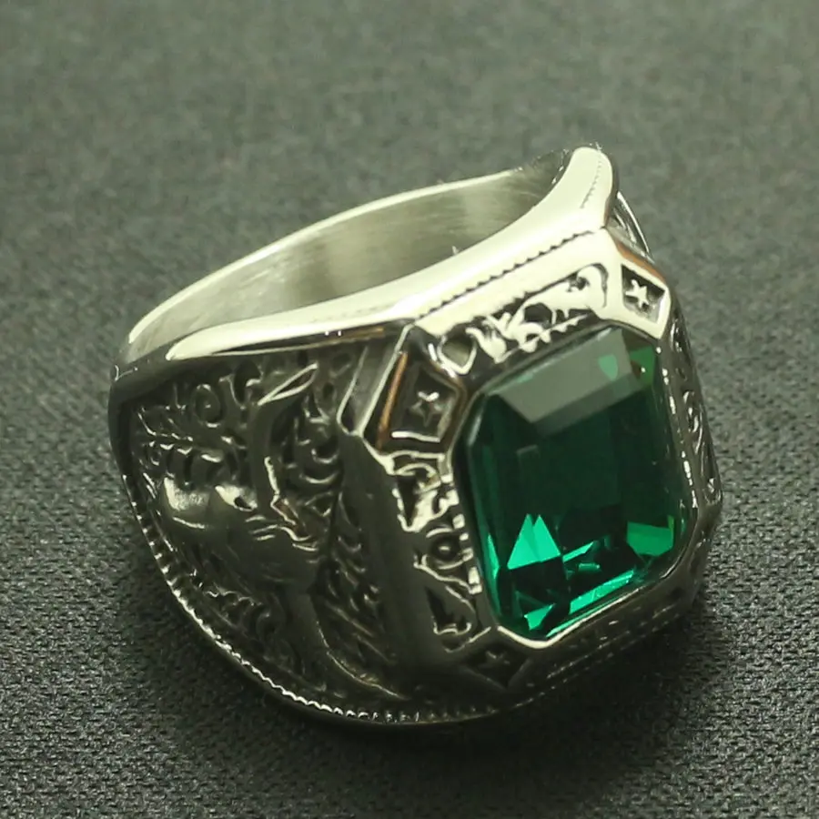 Cool Men Boys 316L Stainless Steel Silver Cowboy Hat Rhinoceros Horn Green Stone Ring Great Gift For Friend
Cool Men Boys 316L Stainless Steel Silver Cowboy Hat Rhinoceros Horn Green Stone Ring Great Gift For Friend