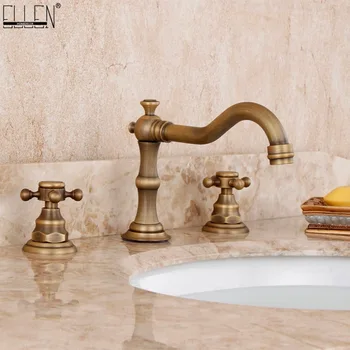 Antique Bronze Faucets Widespread Bathroom Basin Sink Mixer Tap Dual Handle Deck Mounted 3 Hole Faucet EL1202A
Antique Bronze Faucets Widespread Bathroom Basin Sink Mixer Tap Dual Handle Deck Mounted 3 Hole Faucet EL1202A